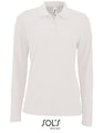 Dames Polo Lange Mouw Sols 02083 Wit